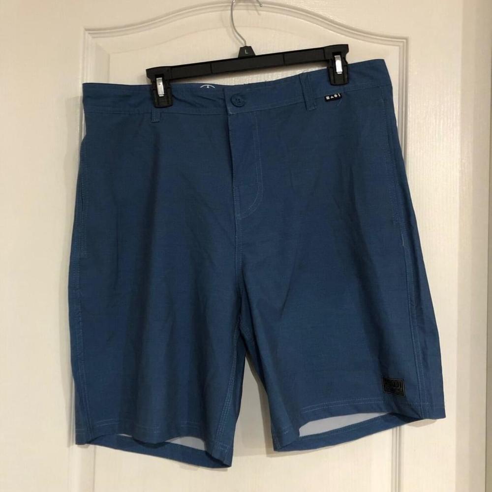 Maui and Sons Mens Blue Hybrid Board Shorts Speed Dry Stretch Size 36 RN82698
